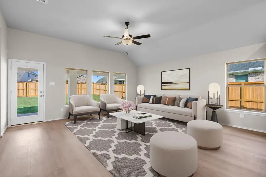 Furnished interior view inside a new home in Dunham Pointe 50', Cypress (Image 10).