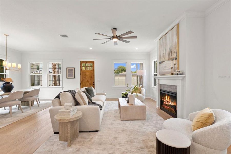Furnished interior view inside a new home in , Tampa (Image 15). Furnished interior view inside a new home in , Tampa (Image 15).