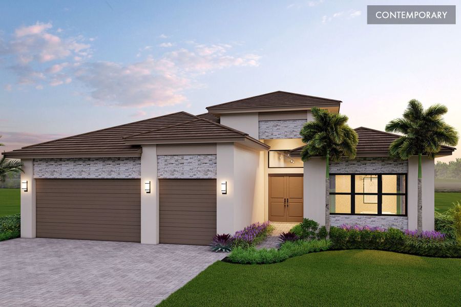 Representative exterior photo of a completed home built from the Adonis by GL Homes in Apex at Avenir, Palm Beach Gardens, FL (Image 15). Representative exterior photo of a completed home built from the Adonis by GL Homes in Apex at Avenir, Palm Beach Gardens, FL (Image 15).