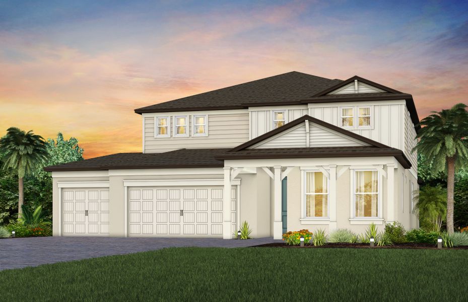 Representative exterior photo of a completed home built from the Serena 3-Car by Pulte Homes in Spencer Glen, Riverview, FL (Image 24).