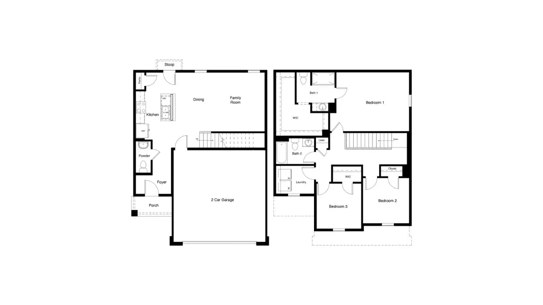 2D floor plan layout for the Davis by D.R. Horton in Somerset, Hillsboro, TX (Image 4).