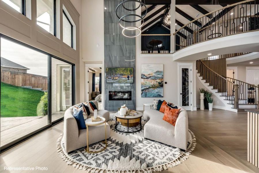 Furnished interior view inside a new home in Chatham Reserve, Providence Village (Image 6).
