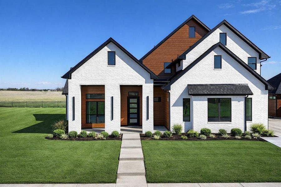 Front exterior of a new home in , Pottsboro, TX, highlighting curb appeal (Image 29). Front exterior of a new home in , Pottsboro, TX, highlighting curb appeal (Image 29).