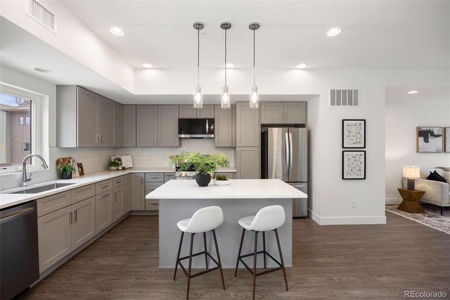 Furnished interior view inside a new home in , Arvada (Image 8).