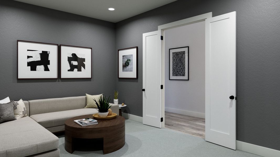 Representative furnished interior of a home built from the Madison II by Southgate Homes in Painted Tree 60' Series, McKinney (Image 9).