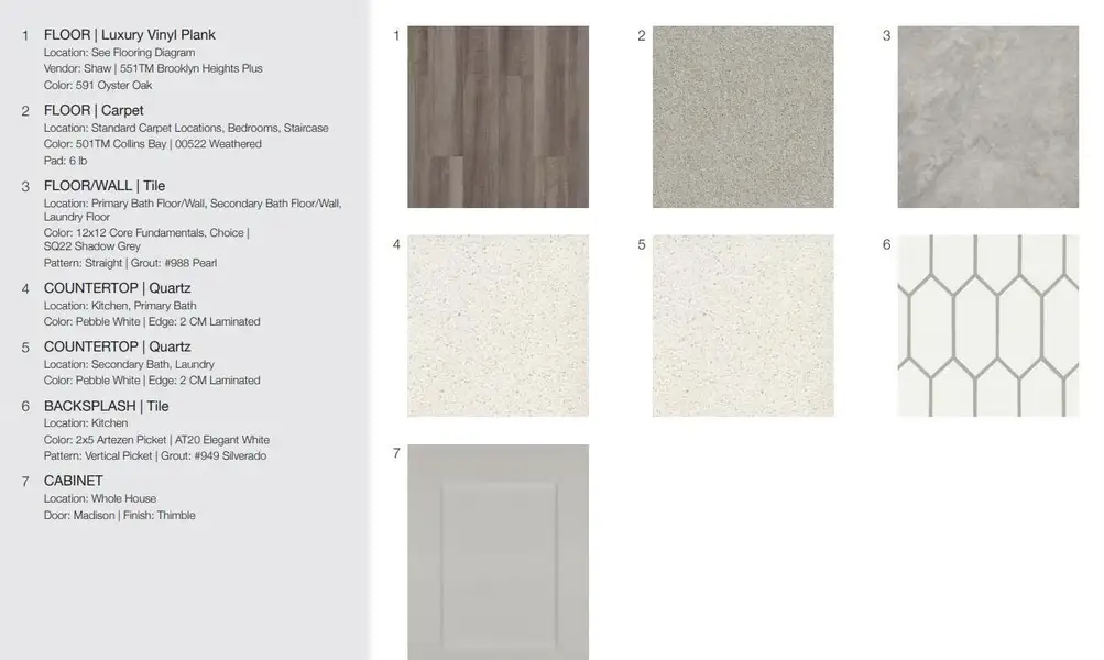 13216 Parsons Prairie Lane design selections! This home is currently under construction and selections are subject to change.