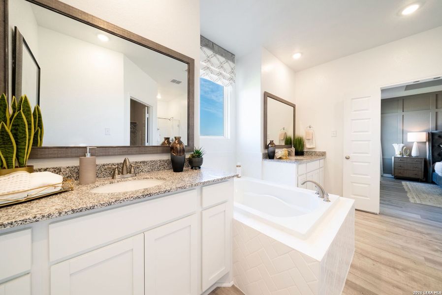 Furnished interior view inside a new home in Alamo Estates, San Antonio (Image 21).