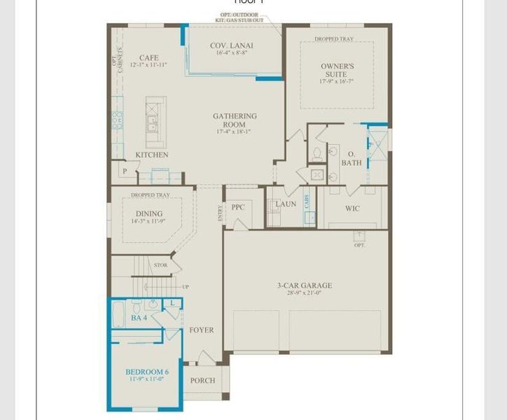 2D floor plan layout of this home in Avondale at Avenir, Palm Beach Gardens, FL (Image 5). 2D floor plan layout of this home in Avondale at Avenir, Palm Beach Gardens, FL (Image 5).