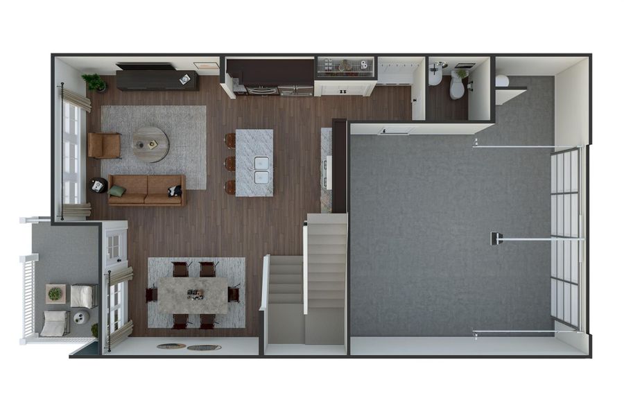 Trellis at Farmington | Plan 1 Rendering *actual finishes, orientation, and structural options vary on this home