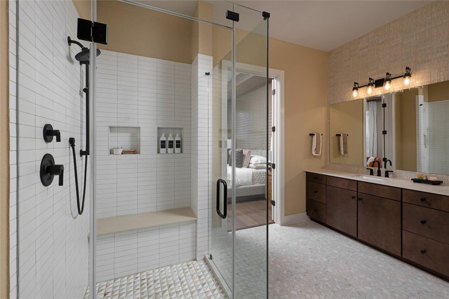 Furnished interior view inside a new home in Provence, Austin (Image 9).