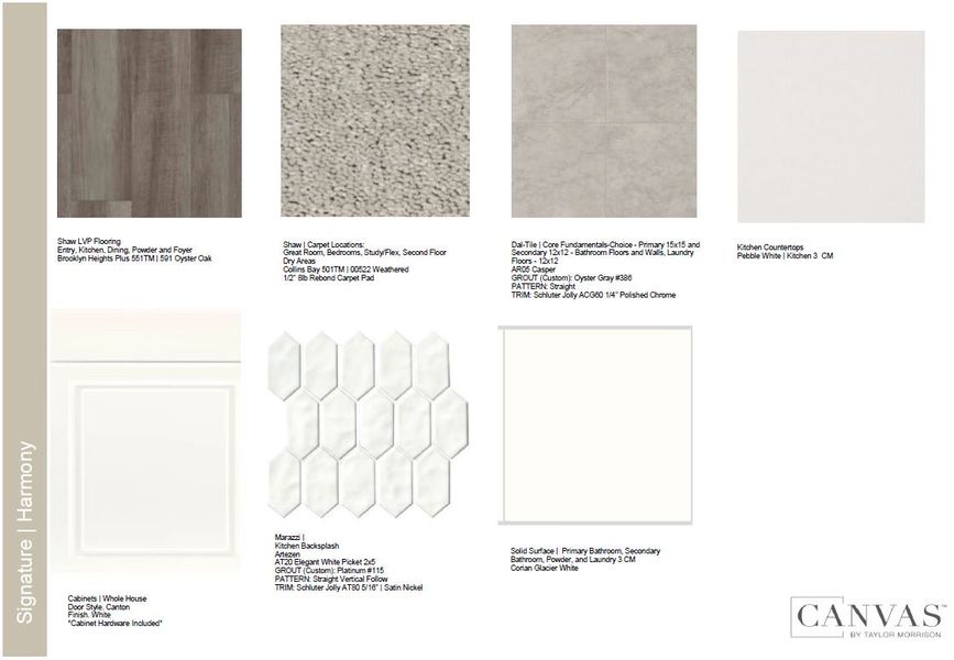 Sample of building materials used in homes in Trailstone, Arvada (Image 18).