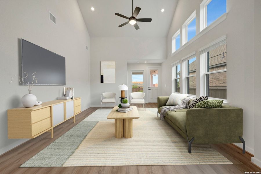 Furnished interior view inside a new home in Mayfair - Select Garden Series, New Braunfels (Image 7). Furnished interior view inside a new home in Mayfair - Select Garden Series, New Braunfels (Image 7).