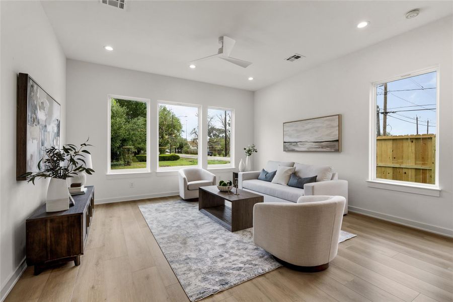 Furnished interior view inside a new home in , Houston (Image 23).