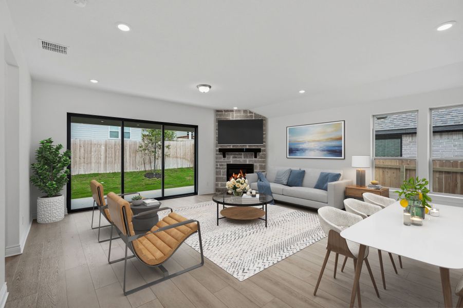 Representative furnished interior of a home built from the Elmaton by Pulte Homes in Corley Farms, Boerne (Image 7).