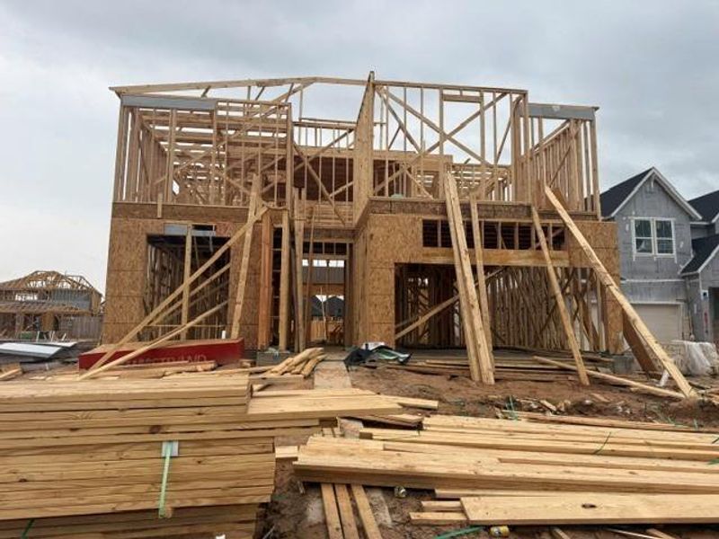 In-progress construction of a new home in Tompkins Reserve, Katy, TX (Image 6).