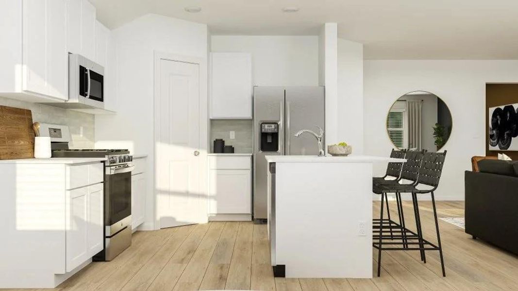 Furnished interior view inside a new home in Meadowlark Preserve, Pflugerville (Image 15).