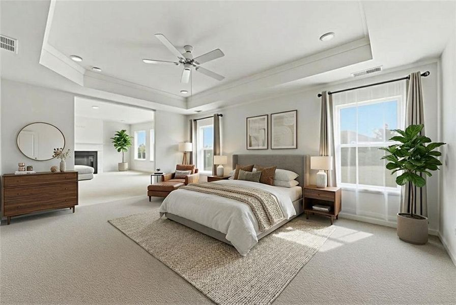 Furnished interior view inside a new home in Water Oak Estates, Lawrenceville (Image 37).