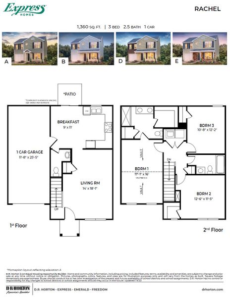 2D floor plan layout for the Rachel by D.R. Horton in Fishel Village, Winston-Salem, NC (Image 3). 2D floor plan layout for the Rachel by D.R. Horton in Fishel Village, Winston-Salem, NC (Image 3).