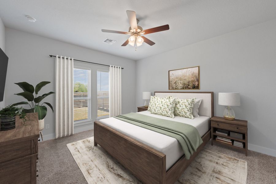 Representative furnished interior of a home built from the Austen by Omega Builders in North Point, Temple (Image 9).