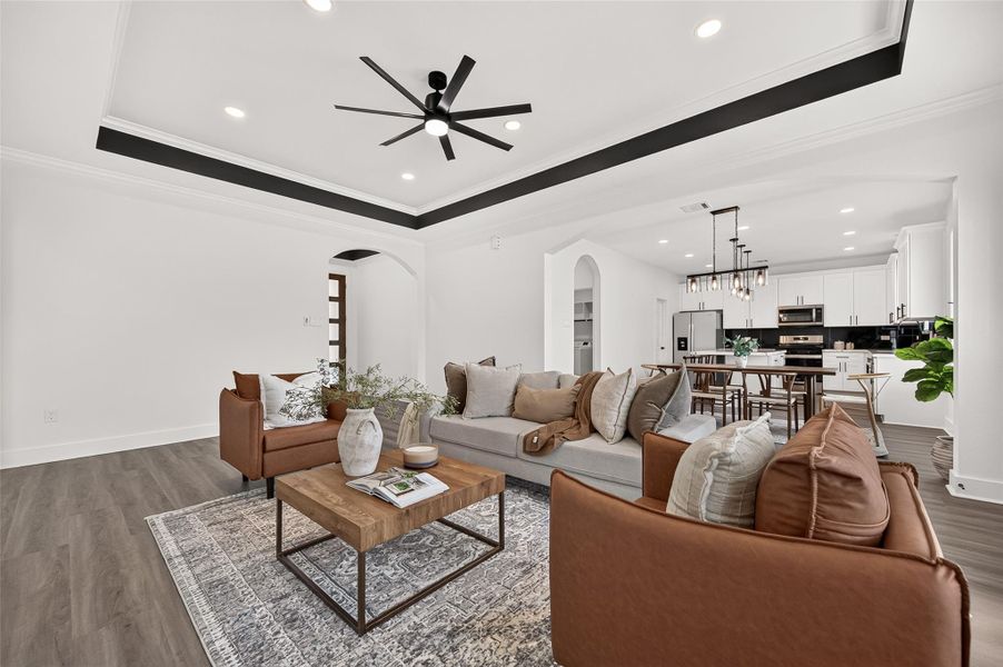 Furnished interior view inside a new home in , Prairie View (Image 17). Furnished interior view inside a new home in , Prairie View (Image 17).