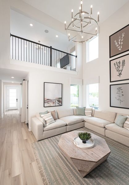 Representative furnished interior of a home built from the Victoria by Tri Pointe Homes in Painted Tree, McKinney (Image 13).