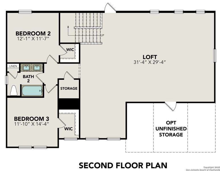 2D floor plan layout of this home in Potranco Oaks, Castroville, TX (Image 8).