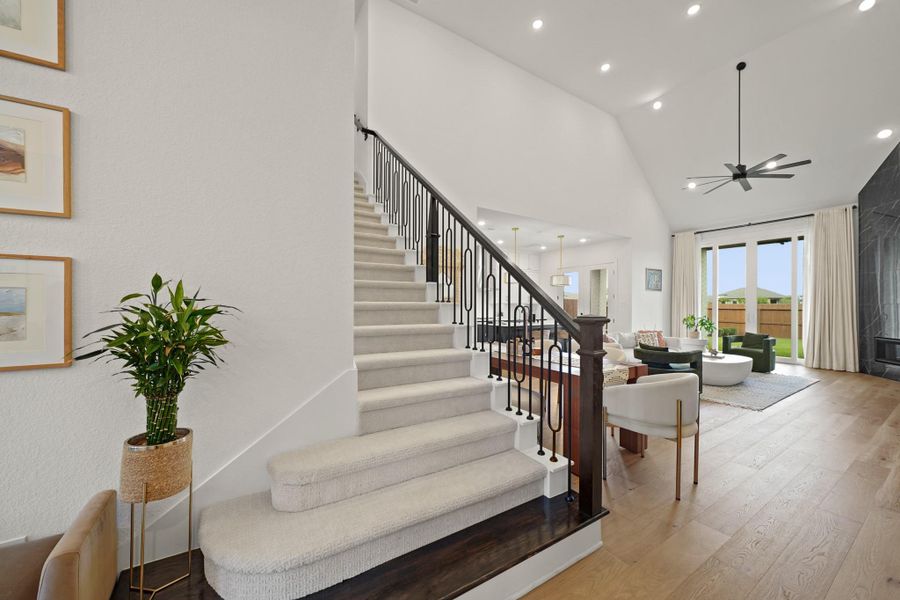 Furnished interior view inside a new home in Sienna, Missouri City (Image 33). Furnished interior view inside a new home in Sienna, Missouri City (Image 33).