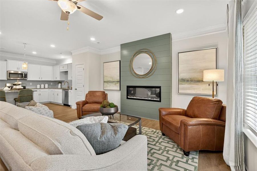 Furnished interior view inside a new home in Townes At The Stiles, Cartersville (Image 23). Furnished interior view inside a new home in Townes At The Stiles, Cartersville (Image 23).