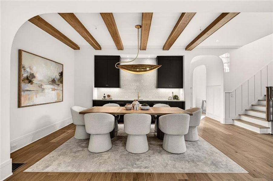 Furnished interior view inside a new home in , Atlanta (Image 8).