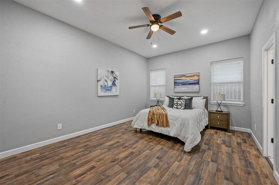 Primary Bedroom w/ ceiling fan