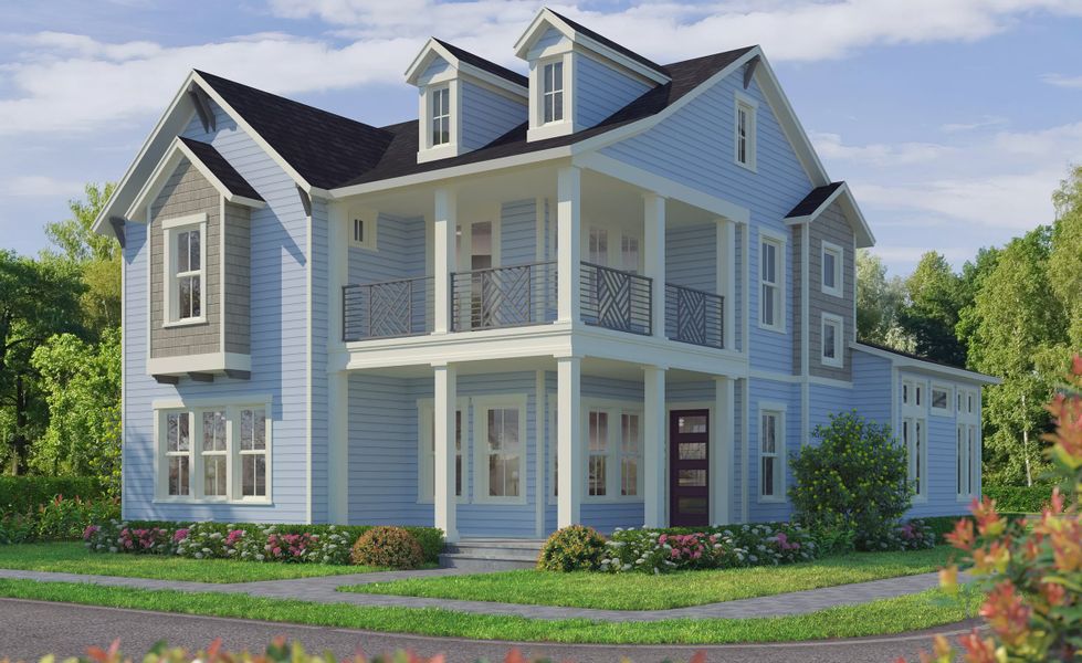 Representative exterior photo of a completed home built from the Fiji by ICI Homes in Laureate Park, Orlando, FL (Image 7).