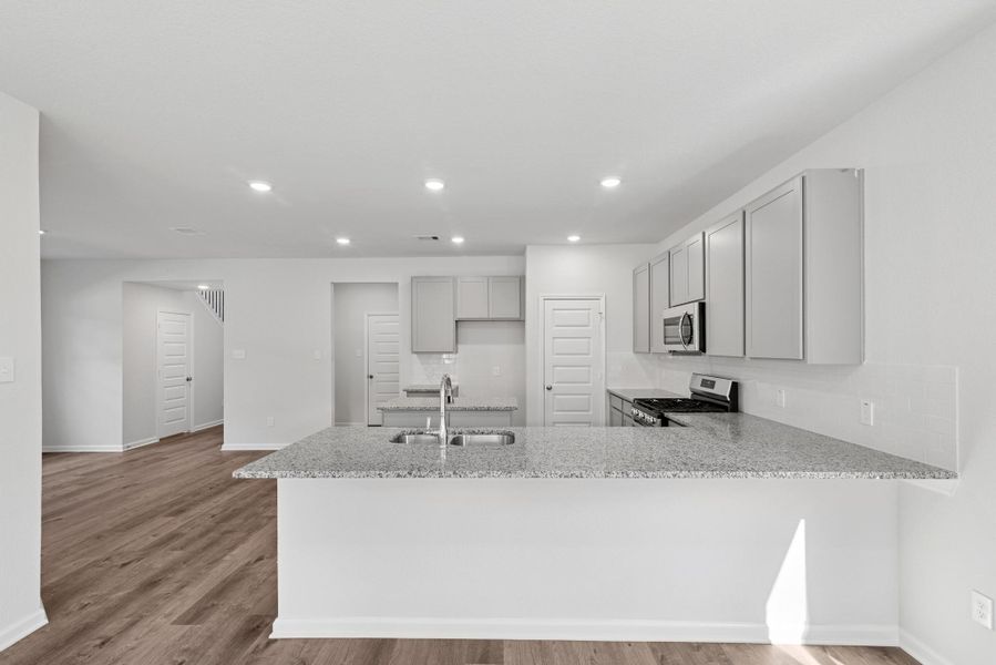 The Sparrow II- Kitchen. Sample floor plan image for illustration; upgrades, options, and colors may vary. The Sparrow II- Kitchen. Sample floor plan image for illustration; upgrades, options, and colors may vary.