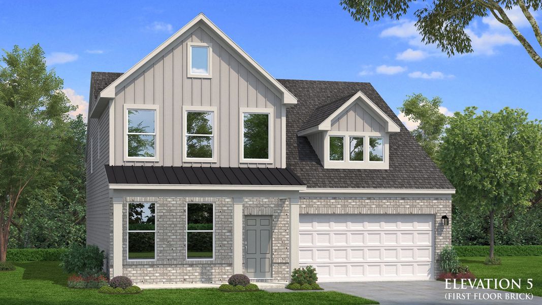 Representative exterior photo of a completed home built from the Lassiter by DRB Homes in Mason Glenn, Franklinton, NC (Image 20).