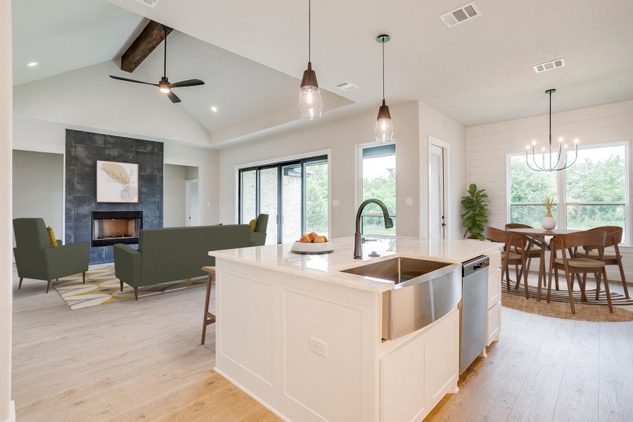 Representative furnished interior of a home built from the The Mesquite by Kenmark Homes in Paloma Ranches, Justin (Image 5).