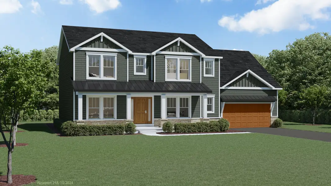 Representative exterior photo of a completed home built from the The Newport by Forbes Capretto Homes in Birdsong Estates, Orchard Park, NY (Image 21). Representative exterior photo of a completed home built from the The Newport by Forbes Capretto Homes in Birdsong Estates, Orchard Park, NY (Image 21).