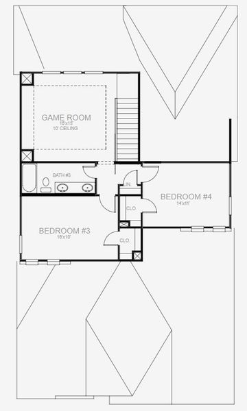 Image 5 representing the 2444W by Perry Homes in Parmer Ranch 50', Georgetown, TX.