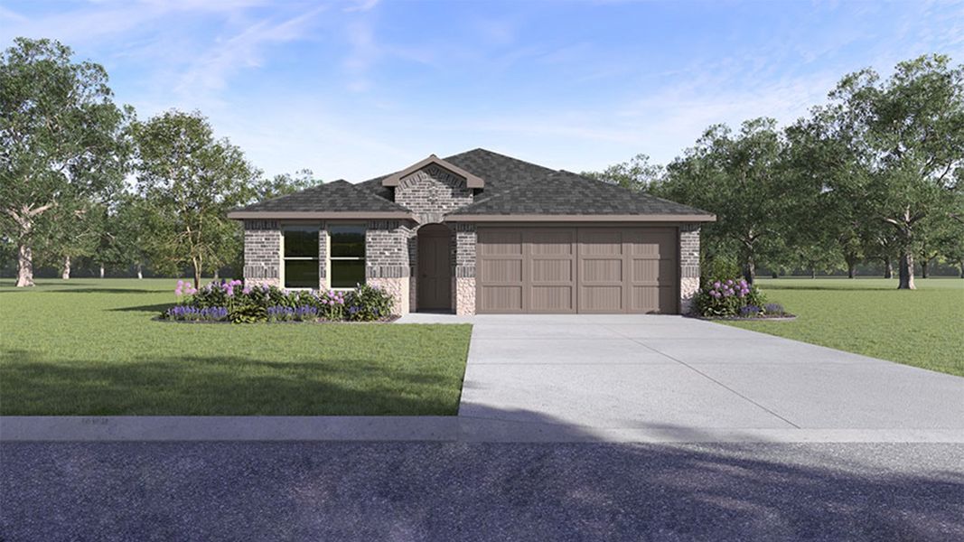 Representative exterior photo of a completed home built from the The Gaven by D.R. Horton in Overlook West, Wolfforth, TX (Image 19). Representative exterior photo of a completed home built from the The Gaven by D.R. Horton in Overlook West, Wolfforth, TX (Image 19).