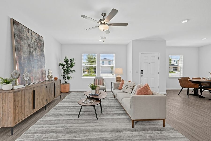 Representative furnished interior of a home built from the Grouse by Taylor Morrison in Longview, Del Valle (Image 8). Representative furnished interior of a home built from the Grouse by Taylor Morrison in Longview, Del Valle (Image 8).