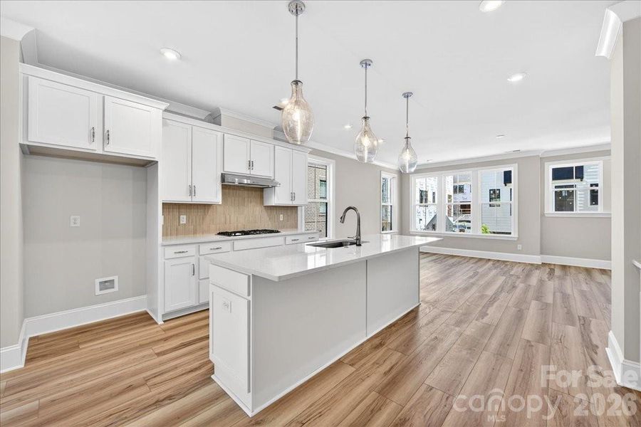 Gourmet Kitchen with large island