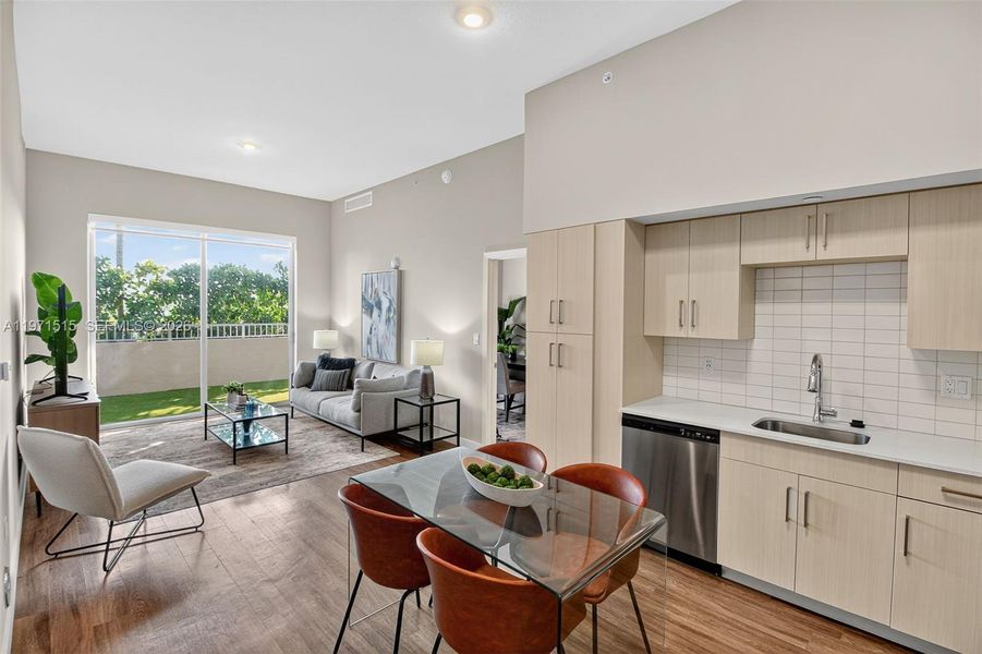 Furnished interior view inside a new home in , Miami (Image 5). Furnished interior view inside a new home in , Miami (Image 5).