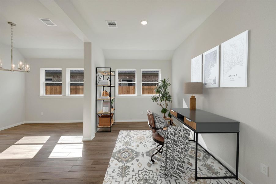 Furnished interior view inside a new home in Jordan Ranch - Terrace Collection, Fulshear (Image 9).