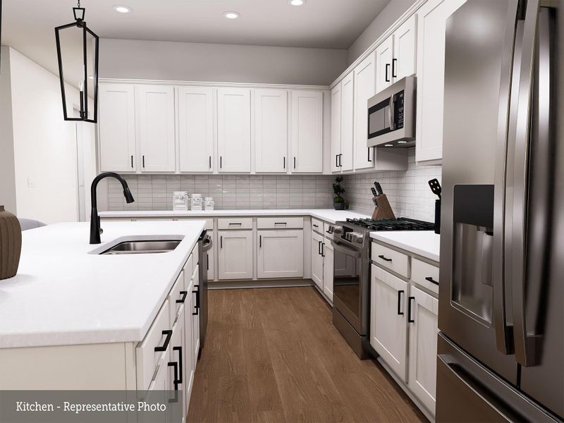 Furnished interior view inside a new home in COLTON - Reserve Collection, Todd Mission (Image 10).