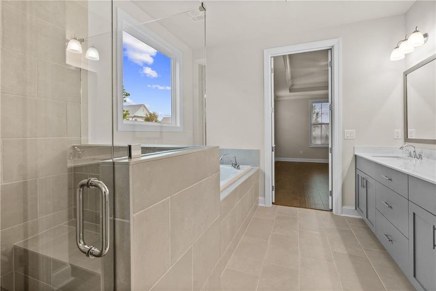 Furnished interior view inside a new home in Promenade at Sawnee Village, Cumming (Image 10).