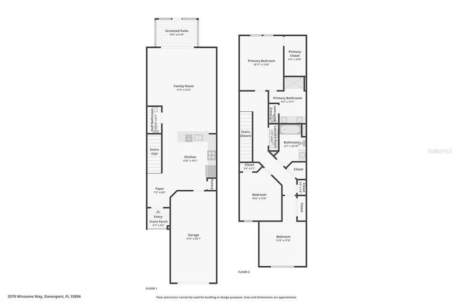 2D floor plan layout of this home in Belle Haven, Davenport, FL (Image 4).