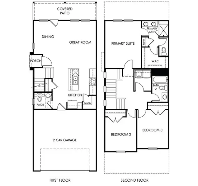 2D floor plan layout of this home in Kemah Crossing - City Series, Kemah, TX (Image 2). 2D floor plan layout of this home in Kemah Crossing - City Series, Kemah, TX (Image 2).