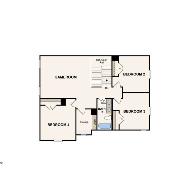 2D floor plan layout of this home in Averitt Landing, Lebanon, TN (Image 5).