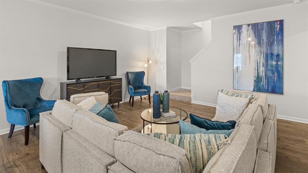 Furnished interior view inside a new home in Oconee Overlook Townhomes, Gainesville (Image 39).