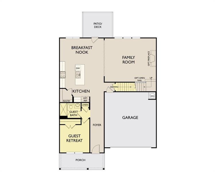 2D floor plan layout of this home in Creekside, Dawsonville, GA (Image 3). 2D floor plan layout of this home in Creekside, Dawsonville, GA (Image 3).
