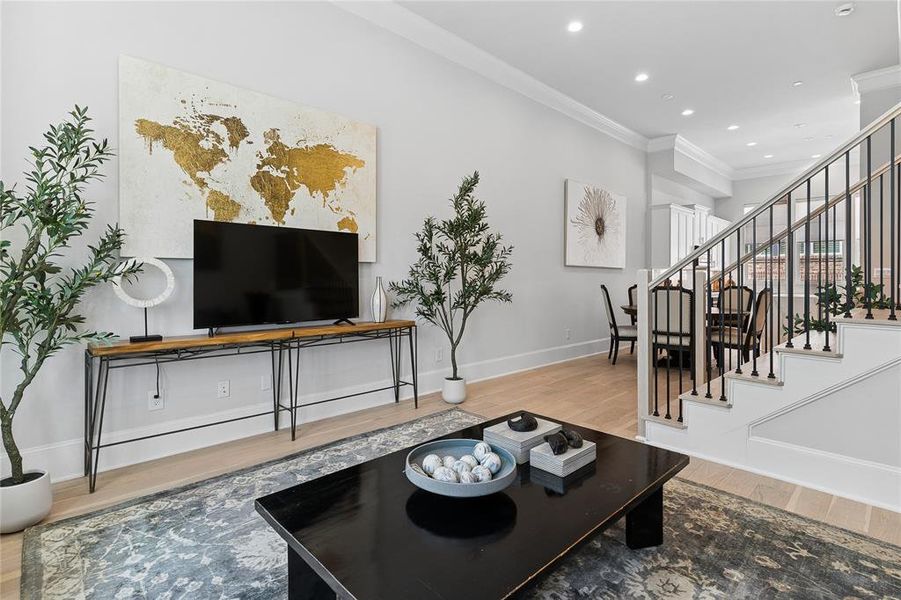 Image of model home with similar floorplan.