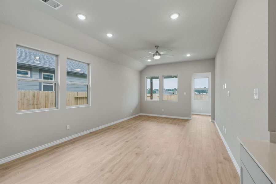 Living Room in the Cedar home plan by Trophy Signature Homes – REPRESENTATIVE PHOTO